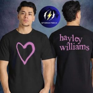 Hayley Williams Merch Good Dye Young Presents Hayley Williams At A Bachelorette Party Tour 2026 Heart Paint Two Sided Unisex T-Shirt