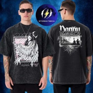 Im Poppy Merch Constantly Nowhere UK EU Tour 2026 Pop Up Shops Broken Halo Angel Two Sided Washed T-Shirt