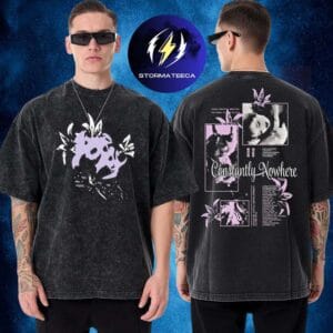 Im Poppy Merch Constantly Nowhere UK EU Tour 2026 Pop Up Shops Flower Photo Tour Date Two Sided Washed T-Shirt