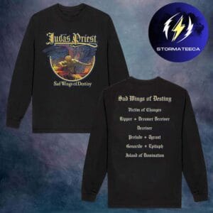 Judas Priest Merch 50th Anniversary Collection Sad Wings Of Destiny Two Sided Unisex Longsleeve Shirt