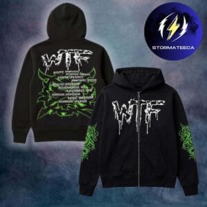 Ken Carson WTF Tour 2026 Merchandise Neon World Tour Zip Hoodie Shirt