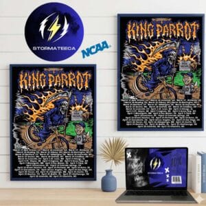 King Parrot 2026 US Tour Schedule Home Decor Poster Canvas