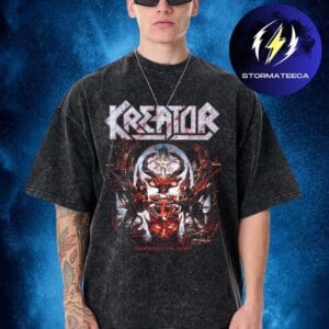 Kreator Merch Krushers Of The World Tour 2026 European Tour Cover Washed T-Shirt