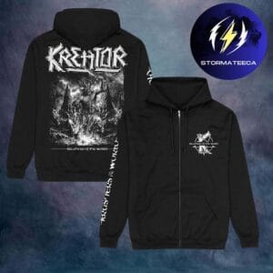 Kreator Merch Krushers Of The World Tour 2026 European Tour Demon Zip Hoodie Shirt