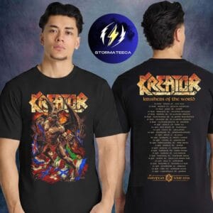 Kreator Merch Krushers Of The World Tour 2026 European Tour Flags Two Sided Unisex T-Shirt
