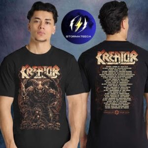 Kreator Merch Krushers Of The World Tour 2026 European Tour Skulls Two Sided Unisex T-Shirt