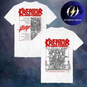 Kreator Merch Krushers Of The World Tour 2026 European Tour Tracklist Two Sided Unisex T-Shirt