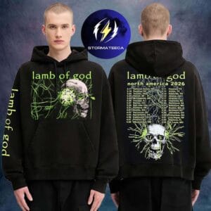 Lamb Of God Merch North America Tour 2026 Electric Skull Tour Dates Unisex Hoodie Shirt