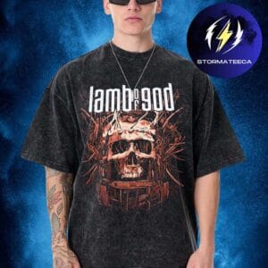 Lamb Of God Merch North America Tour 2026 Iron Crown Washed T-Shirt