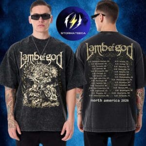 Lamb Of God Merch North America Tour 2026 Visual Void Tour Dates Two Sided Washed T-Shirt