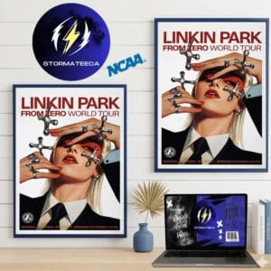 Linkin Park Bribane Exclusive Poster From Zero World Tour 2026 At Bribane Entertainment Centre In Boondall AU On March 3-5 2026 Home Decor Poster Canvas