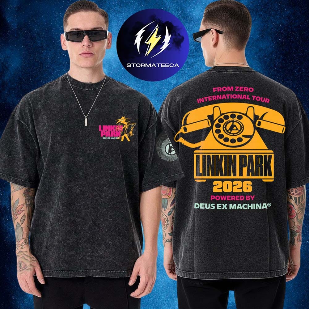 Linkin Park x Deus Ex Machina Web Exclusive Tee From Zero International Tour 2026 Two Sided Washed T-Shirt Linkin Park x Deus Ex Machina Web Exclusive Tee From Zero International Tour 2026 Two Sided Washed T-Shirt