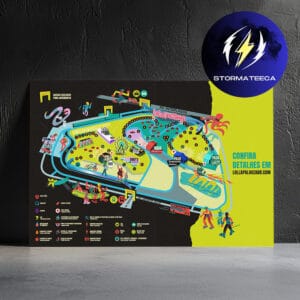 Lollapalooza Brazil 2026 Music Festival Map Home Decor Poster Canvas