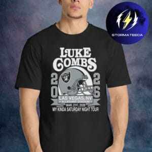 Luke Combs Merch My Kinda Saturday Night Tour 2026 Exclusive Raiders Tee At Allegiant Stadium In Las Vegas NV On March 21 2026 Unisex T-Shirt