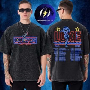 Luke Combs Merch My Kinda Saturday Night Tour 2026 Neon Tour Dates Two Sided Washed T-Shirt