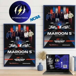 Maroon 5 x F1 United States Grand Prix From 23 October 2026 Home Decor Poster Canvas