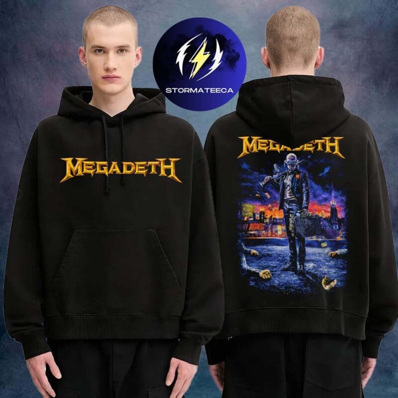 Megadeth Merch Canada 2026 Tour Logo Two Sided Unisex Hoodie Shirt