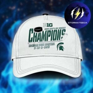 Michigan State Spartans Hockey Big Ten Hockey Champions 3 In A Row Classic Cap Hat Snapback