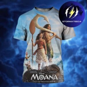 Moana New Official Poster Film The Ocean Is Calling Released On July 10 2026 All Over Print Shirt