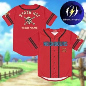 One Piece Straw Hat Neighbors Best Gift For Fans Unisex Baseball Jersey