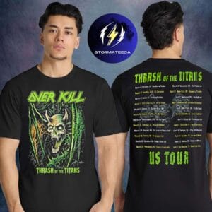 Overkill Thrash Of The Titans US Tour 2026 With Testament Pop Up Shop Tour Dates Two Sided Unisex T-Shirt