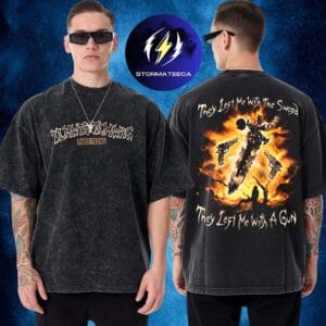 Paris Texas They Left Me With Merch TLMWASG Two Sided Washed T-Shirt