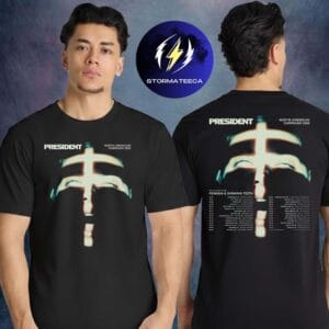 President North American Campaign 2026 With Supporter Cenobia And Showing Teeth Tour Dates Two Sided Unisex T-Shirt