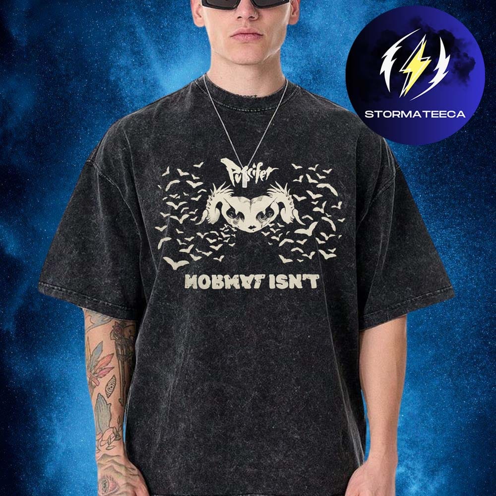 Puscifer Merch Dallas Normal Isnt North American Tour 2026 Logo Washed T-Shirt Puscifer Merch Dallas Normal Isnt North American Tour 2026 Logo Washed T-Shirt