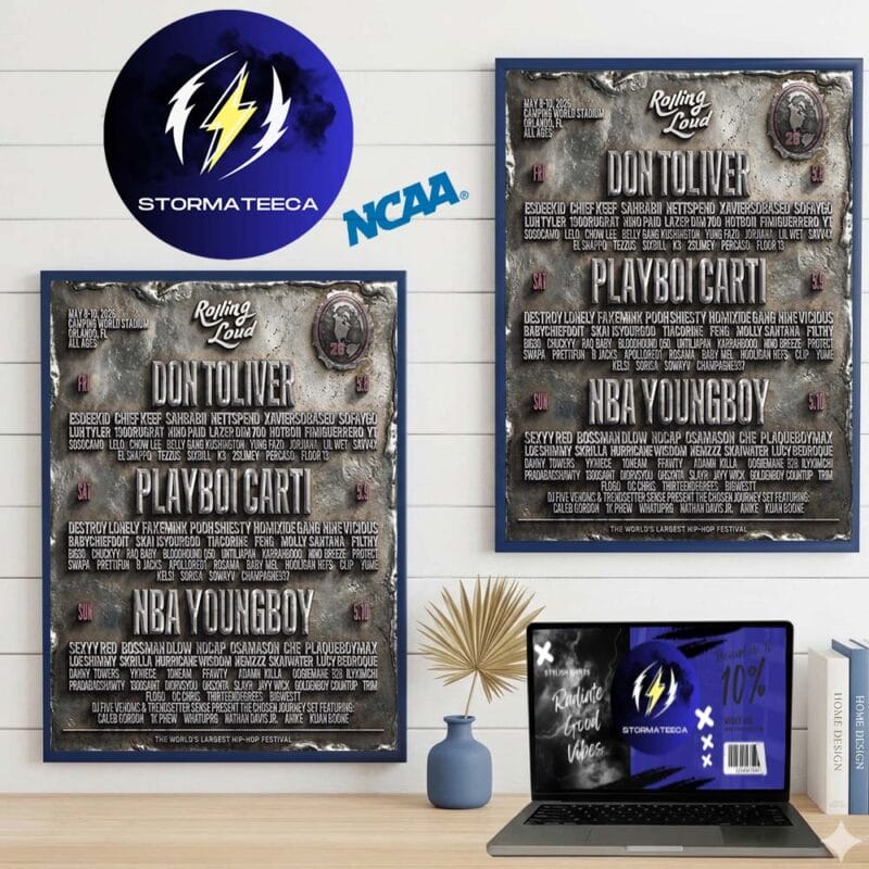 Rolling Lound Poster Line Up 2026 At Camping World Stadium In Orlando FL On May 8 10 2026 Home Decor Poster Canvas