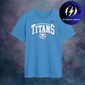 Tennessee Titans Merch New Logo Nike Edge Enforcer Light Blue Unisex T-Shirt