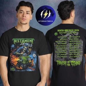 Testament Thrash Of The Titans North America Tour 2026 Pop Up Merch Prepare For War Two Sided Unisex T-Shirt