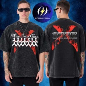 Three Days Grace Merch Tour 2026 Two X Two Sided Washed T-Shirt