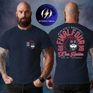 UConn Huskies 2026 NCAA Men’s Basketball Tournament March Madness Final Four Navy Logo Two Sided Unisex T-Shirt