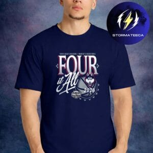 UConn Huskies 2026 NCAA Women’s Basketball Tournament March Madness Final Four Zone Move Navy Unisex T-Shirt