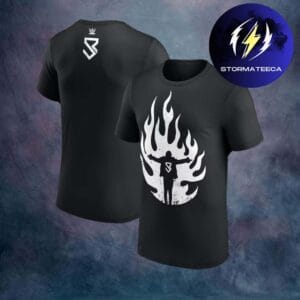 WWE Merch Seth Rollins Flames Two Sided Unisex T-Shirt