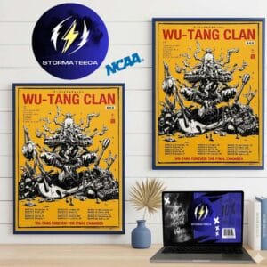 Wu Tang Clan Poster Official 2026 Final Chamber Tour Yellow Variant Home Decor Poster Canvas