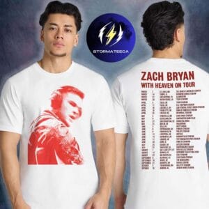 Zach Bryan Merch With Heaven On Tour 2026 Roadmap Red Edition Two Sided Unisex T-Shirt