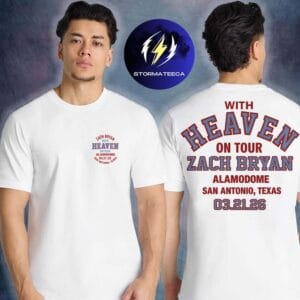 Zach Bryan With Heaven On Tour 2026 Exclusive Event Tee At Alamodome In San Antonio Texas On March 21 2026 Two Sided Unisex T-Shirt
