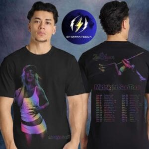 Zara Larsson Merch Midnight Sun Tour 2026 Photo City Date Two Sided Unisex T-Shirt