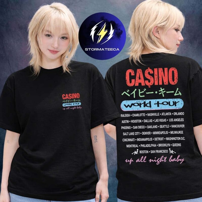 Baby Keem Merch Casino World Tour 2026 Tour Dates Two Sided Unisex T Shirt