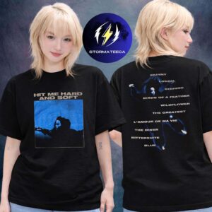 Billie Eilish Hit Me Hard And Soft Live Tour 2026 Fan Merch HMHAS Two Sided Unisex T-Shirt
