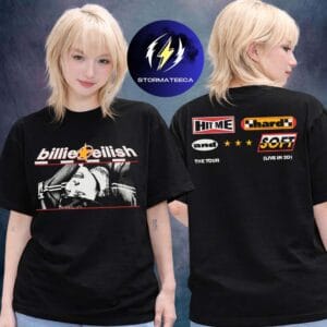 Billie Eilish Merch Billie Upside Down Live In 3D Two Sided Unisex T-Shirt