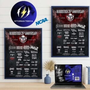 Bloodstock Music Festival 2026 25th Anniversary At Catton Park In Derbyshire UK On August 6-9 2926 Line Up Home Decor Poster Canvas