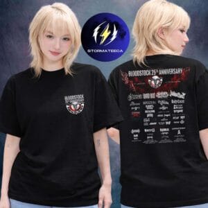 Bloodstock Music Festival 2026 25th Anniversary At Catton Park In Derbyshire UK On August 6-9 2926 Line Up Two Sided Unisex T-Shirt