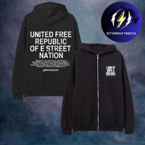 Bruce Springsteen 2026 Land Of Hope & Dreams American Tour United Free Republic Zip Hoodie