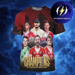 Celebrates FC Bayern Munich Are The Champions Bundesliga 2025 2026 Deutscher Meister 2026 All Over Print Shirt