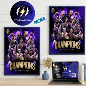 Celebrates Sydney Kings NBL Champions 2026 Home Decor Poster Canvas