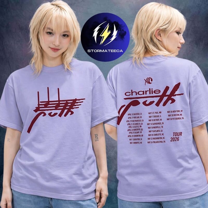 Charlie Puth Whatever Clever Tour 2026 Lavender Two Sided Unisex T Shirt