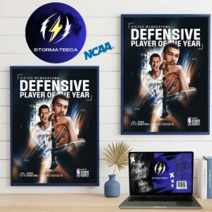 Congrats Victor Wembanyama San Antonio Spurs NBA Defensive Player Of The Year Home Decor Poster Canvas