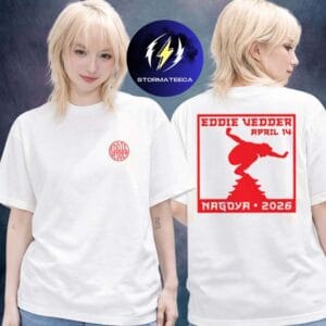 Eddie Vedder Merch Nagoya 2026 Japan Tour Hanko Event Two Sided Unisex T-Shirt